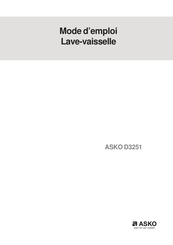 Asko D3251 Mode D'emploi