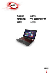 Lenovo 80NV009TFR Guide De L'utilisateur