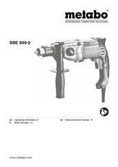 Metabo SBE 800-2 Mode D'emploi