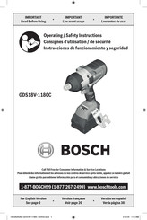 Bosch GDS18V-1180C Consignes D'utilisation/De Sécurité