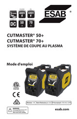 ESAB Thermal Dynamics CUTMASTER 50+ Mode D'emploi