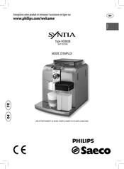 Philips Saeco SYNTIA HD 8839 Mode D'emploi