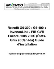 Invenco PIB GVR Encore 500S 700S Guide D'installation