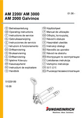 Jungheinrich AM 2200 Instructions De Service