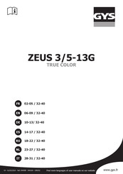 GYS ZEUS 5-13G TRUE COLOR Mode D'emploi