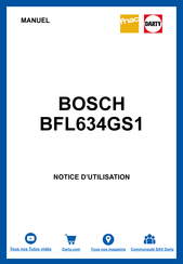 Bosch BFL634GS1 Manuel D'utilisation Et Notice D'installation