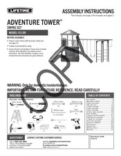 Lifetime ADVENTURE TOWER 91199 Instructions De Montage