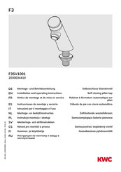 KWC F3SV1001 Notice De Montage Et De Mise En Service
