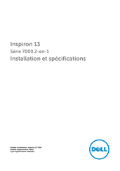 Dell Inspiron 13 7368 Instructions D'installation Et Spècifications