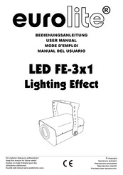 EuroLite LED FE-3x1 Lighting Effect Mode D'emploi