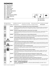 Siemens BD2-AK05 SNH Serie Instructions De Montage