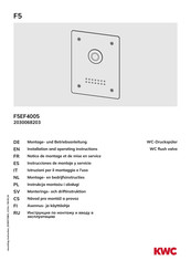 KWC 2030068203 Notice De Montage Et De Mise En Service