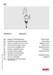 KWC 3600001625 Notice De Montage Et De Mise En Service