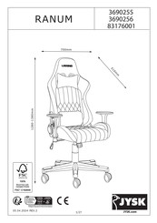 Jysk RANUM 83176001 Mode D'emploi