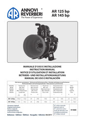 Annovi Reverberi AR 145 bp Notice D'utilisation Et Installation