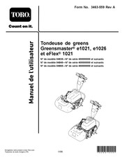 Toro Greensmaster e1026 Manuel De L'utilisateur