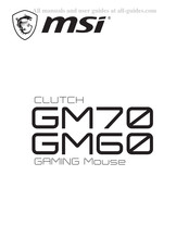 MSI CLUTCH GM60 Mode D'emploi