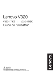 Lenovo V320 Serie Guide De L'utilisateur