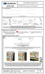 Subaru SOA801P091 Serie Manuel D'installation