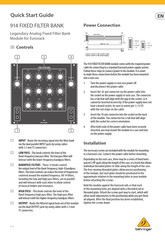 Behringer 914 FIXED FILTER BANK Guide De Démarrage Rapide