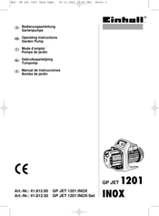 EINHELL GP JET 1201 INOX Mode D'emploi