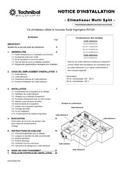 Technibel Climatisation MCAF244MR5IAA Notice D'installation