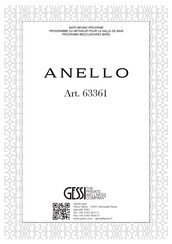 Gessi ANELLO 63361 Manuel D'installation