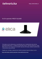 Elica MISSY BL/A/60 Prescriptions De Montage Et Mode D'emploi