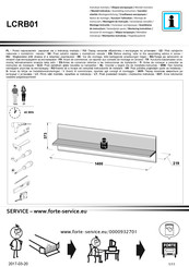 Forte LCRB01 Notice De Montage