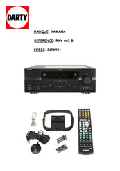 Yamaha RXV 663 B Mode D'emploi