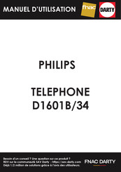 Philips D1601B/34 Documentation D'utilisation Détaillée