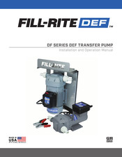 FILL-RITE DF012CAN520 Manuel D'installation Et D'utilisation