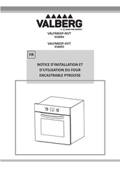 VALBERG 936884 Notice D'installation Et D'utilisation