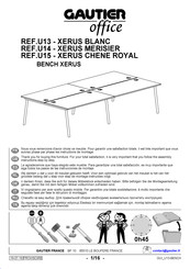 Gautier Office XERUS MERISIER U14 Mode D'emploi