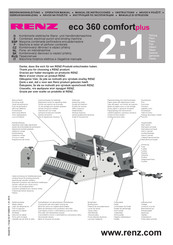 Renz comfortplus eco 360 Instructions