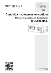 mundoclima MUCHR-H14-I Manuel D'utilisation Et D'installation