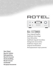 Rotel RA-1572MKII Manuel De L'utilisateur