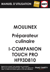 Moulinex I-COMPANION TOUCH PRO HF93D810 Mode D'emploi