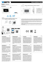 Watts Vision BT-CT03 RF Guide D'installation Rapide