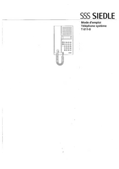 SSS Siedle T 611-0 Mode D'emploi