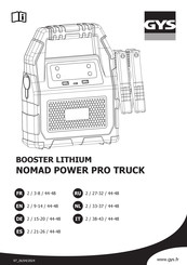 GYS NOMAD POWER PRO TRUCK Mode D'emploi