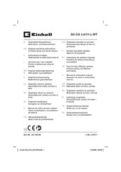 EINHELL GC-CG 3,6/70 Li WT Instructions D'origine