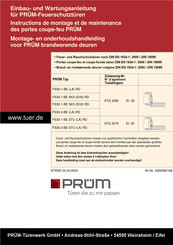 PRÜM FS30-1-BE SK2 (EH2) RD Instructions De Montage Et De Maintenance