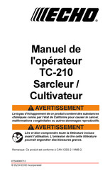 Echo TC-210 Manuel De L'opérateur