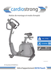 CARDIOSTRONG BX70i Notice De Montage Et Mode D'emploi