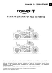 Triumph Rocket 3 GT 2022 Manuel Du Propriétaire