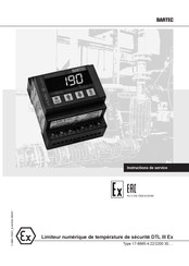 Bartec DTL III Ex Instructions De Service