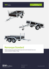 BW Trailers Standard BA-3000x1300-50TEG Traduction Du Mode D'emploi D'origine