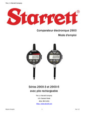 Starrett 2900-5 Serie Mode D'emploi