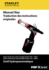 Stanley POP Avdel ProSet XT1 Traduction Des Instructions Originales